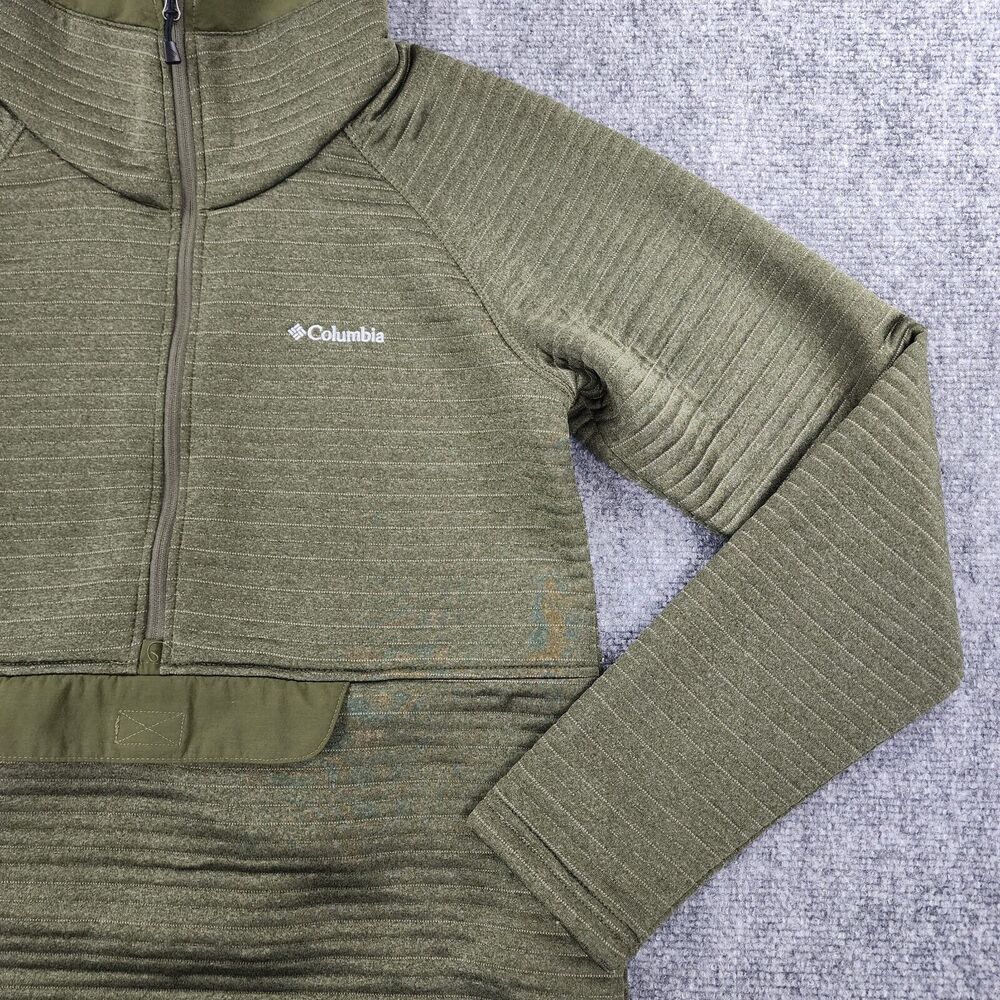 Columbia Jacket Womens Small Green Park Range Pullover 1/2 Zip Omni-Wick Hiking - Picture 14 of 16